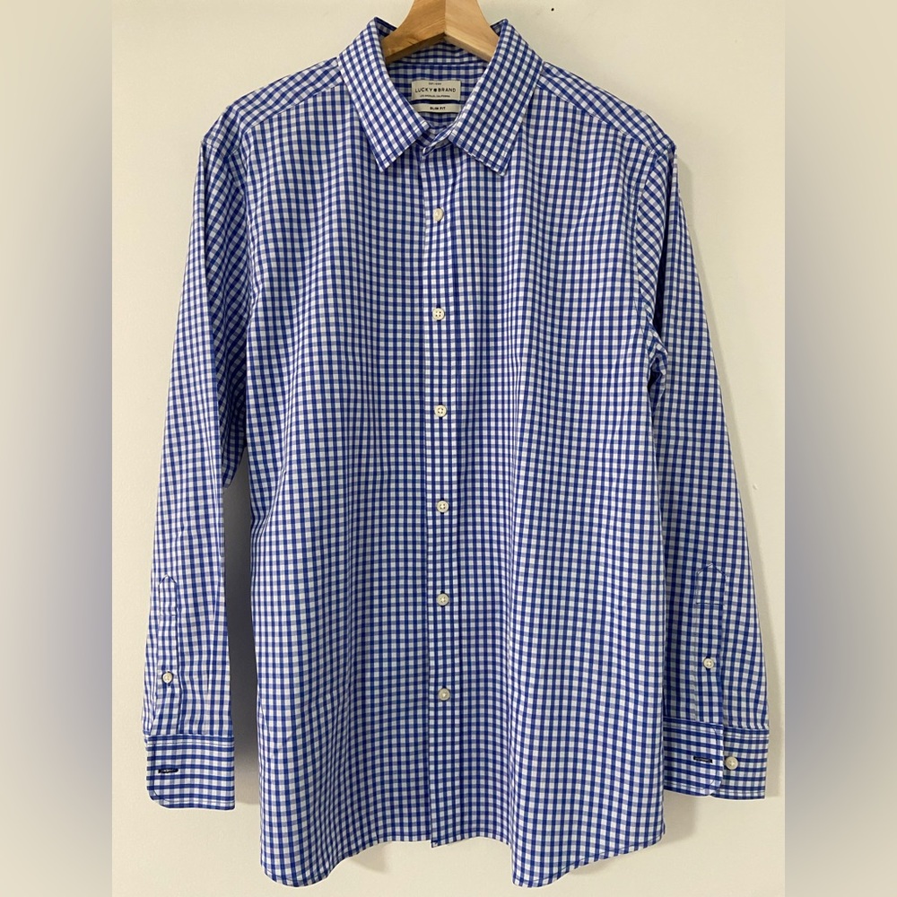 BRAND NEW! LUCKY BRAND Men's Long Sleeve Shirt Slim Fit Size L.  New without tag